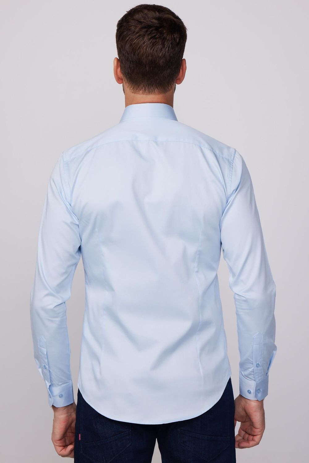 Slim Fit Koton Saten Premium Seri Erkek Gömlek