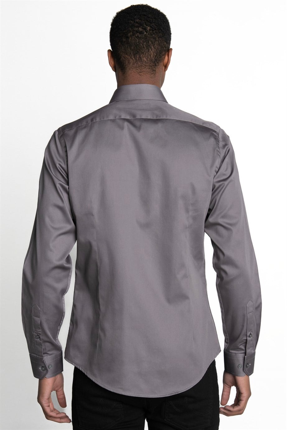 Slim Fit Koton Saten Premium Seri Erkek Gömlek