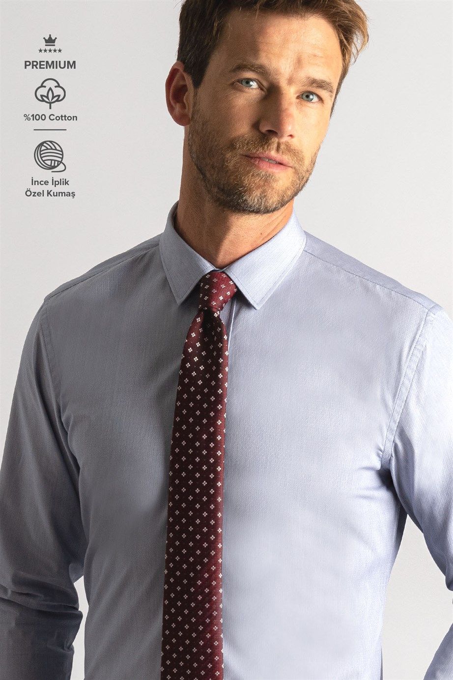 Slim Fit Premium Seri %100 Cotton Erkek Gömlek