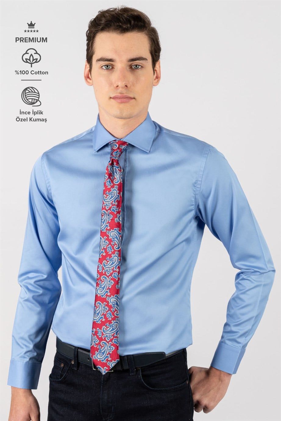 Slim Fit Premium Seri %100 Cotton Erkek Gömlek
