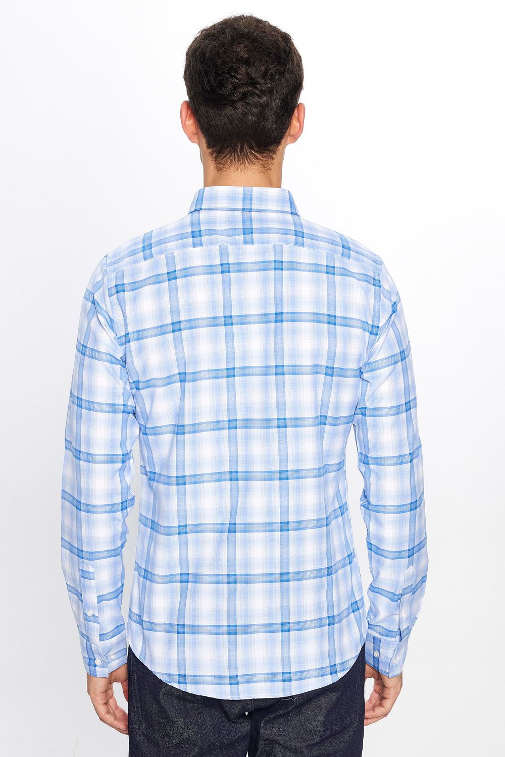 Erkek Slim Fit Dar Kesim Uzun Kollu Pamuklu Kolay Ütü Gömlek