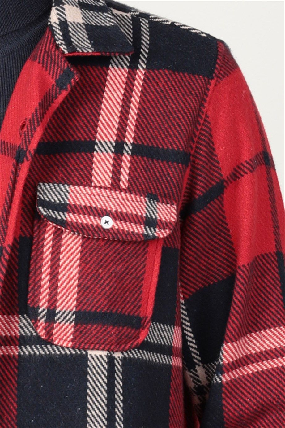 Slim Fit Oduncu Kışlık Çift Cepli Kapaklı Erkek Gömlek