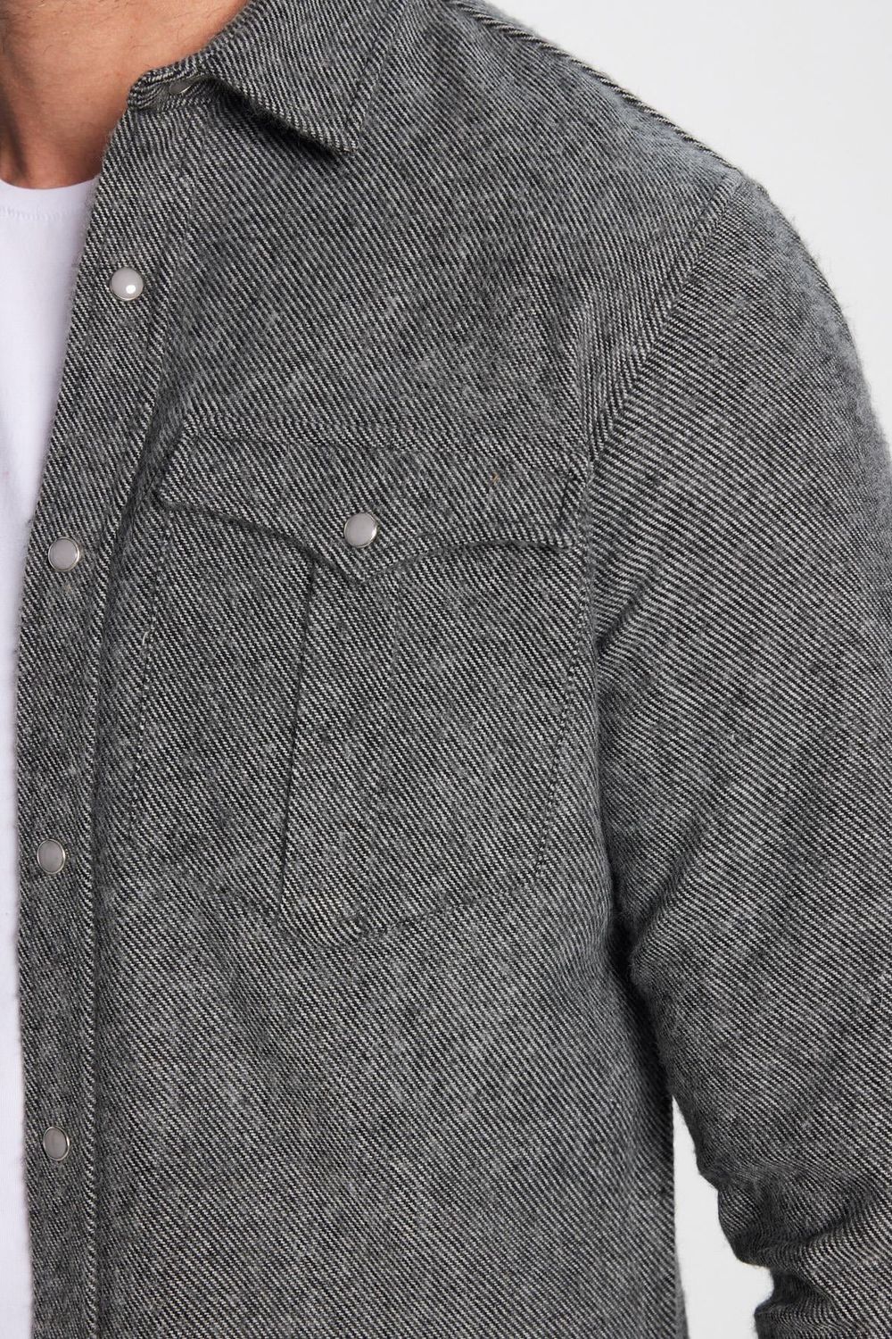 Slim Fit Kışlık Oduncu Çift Cep Kapaklı Düz Erkek Gömlek