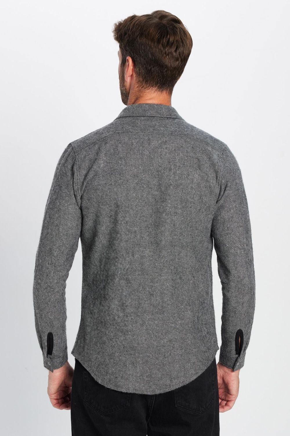 Slim Fit Kışlık Oduncu Çift Cep Kapaklı Düz Erkek Gömlek