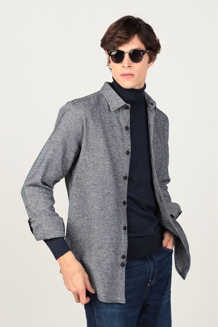 Slim Fit Oduncu Düz Kışlık Erkek Gömlek