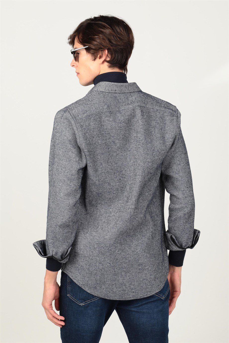 Slim Fit Oduncu Düz Kışlık Erkek Gömlek