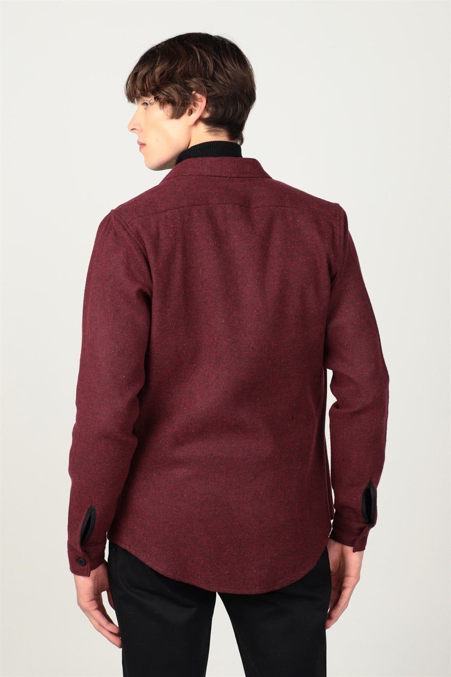 Slim Fit Oduncu Düz Kışlık Erkek Gömlek
