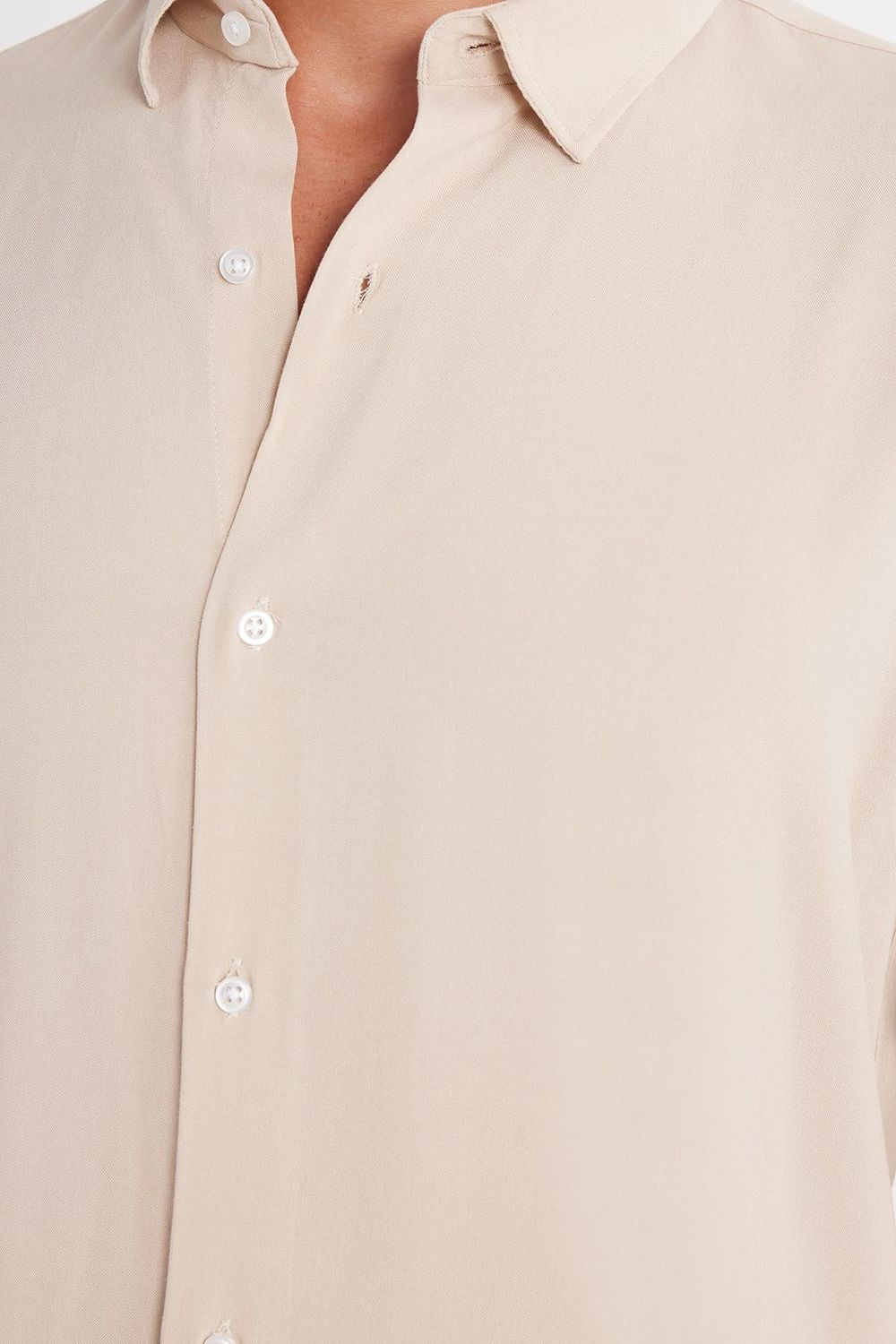 Slim Fit Uzun Kollu Dar Kesim Dökümlü Viskon Şık Taş Rengi Erkek Gömlek