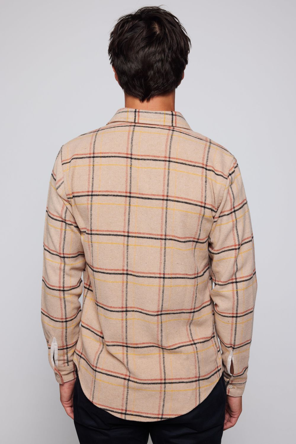 Slim Fit Dar Kesim Çift Cep Kareli Oduncu Erkek Gömlek