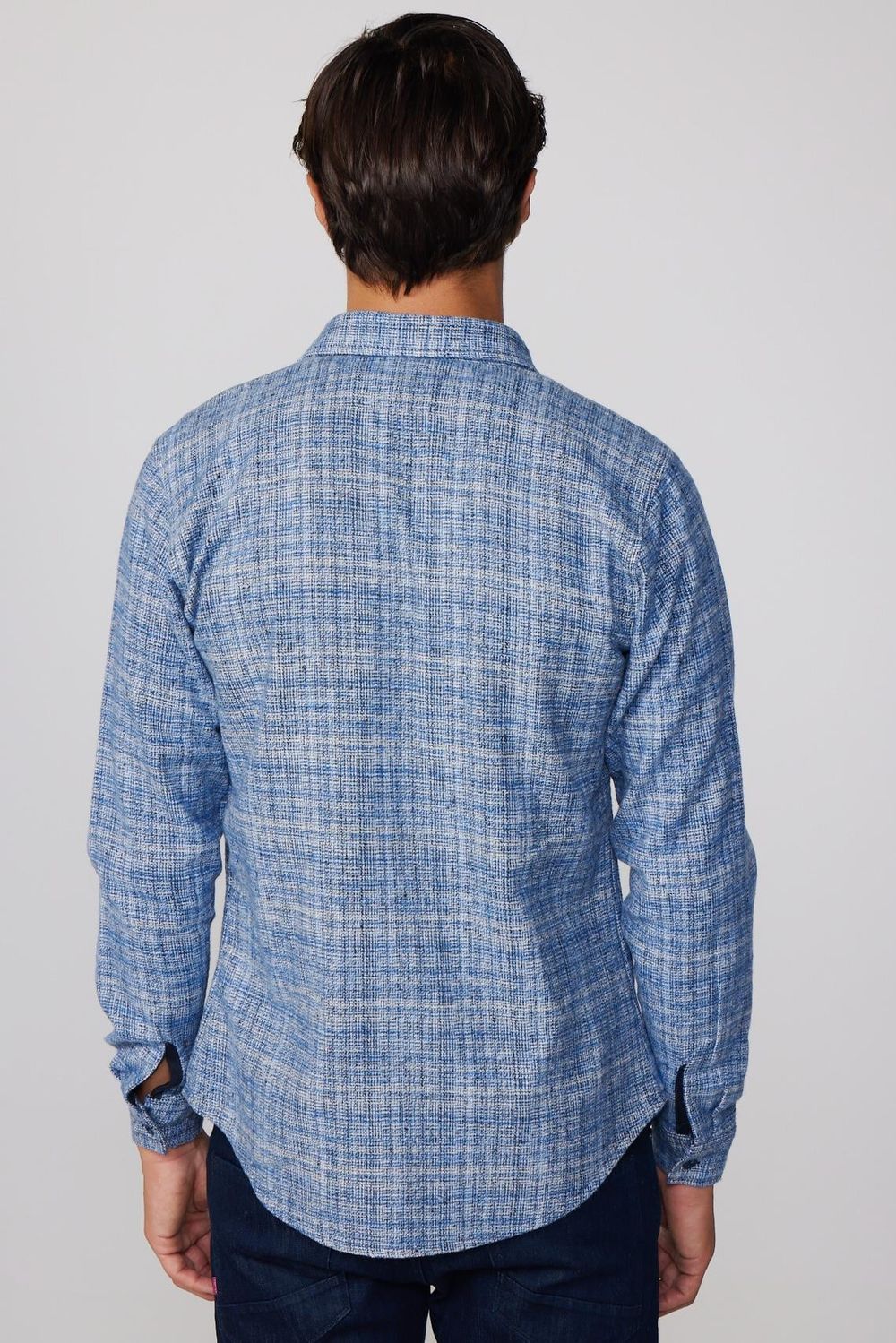 Slim Fit Dar Kesim Çift Cepli Oduncu Erkek Gömlek