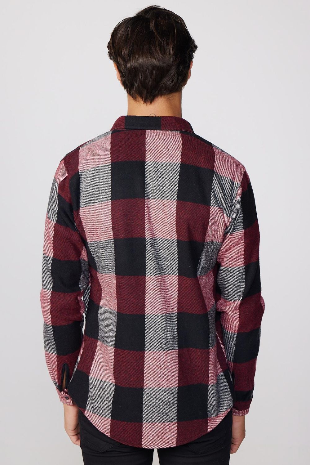 Slim Fit Kareli Çift Cepli Oduncu Erkek Gömlek