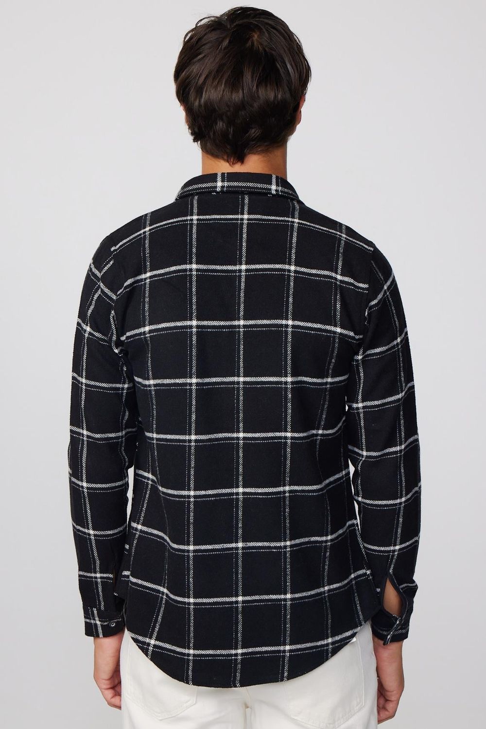 Slim Fit Dar Kesim Cepli Kareli Oduncu Erkek Gömlek