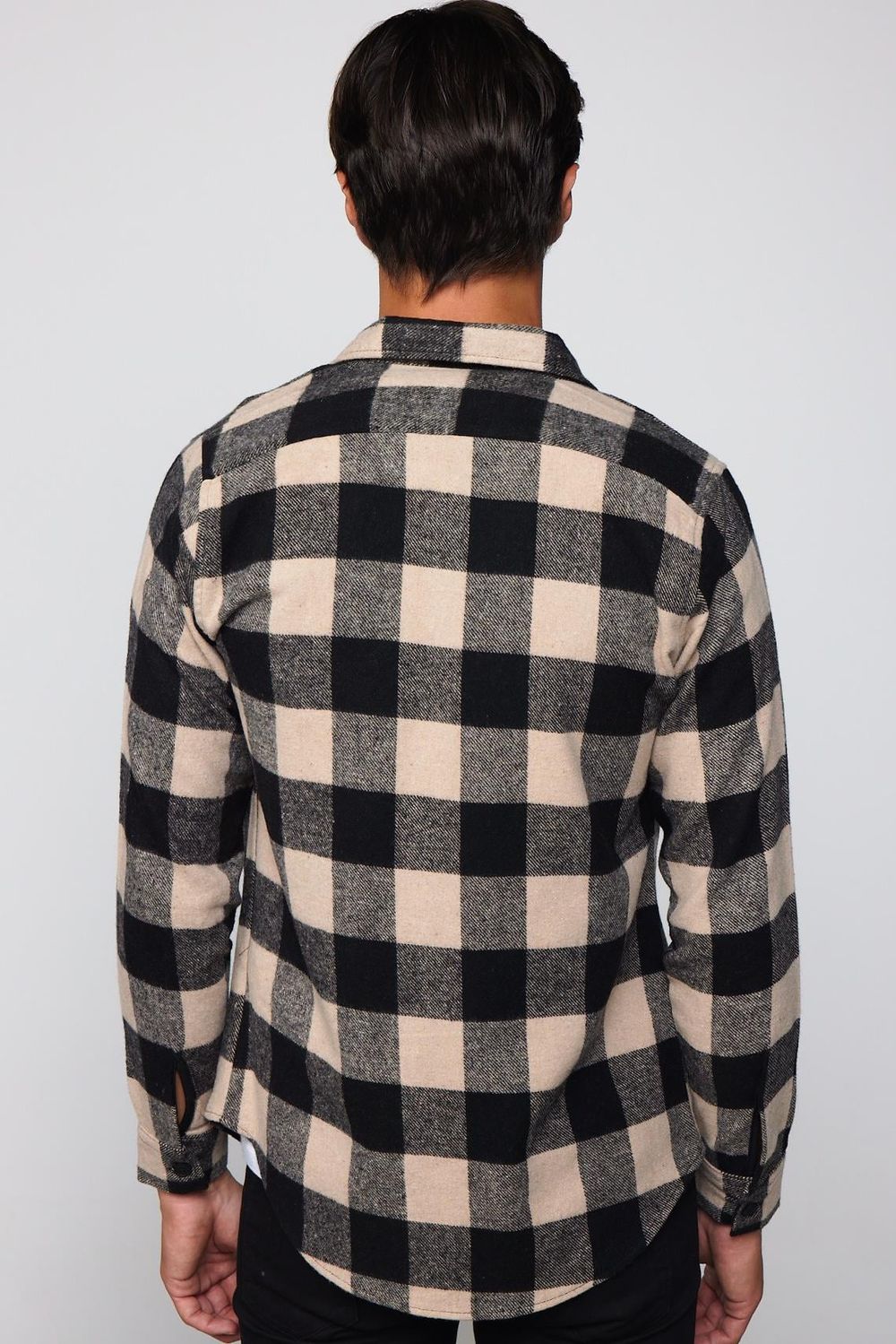 Slim Fit Dar Kesim Kareli Oduncu Erkek Gömlek