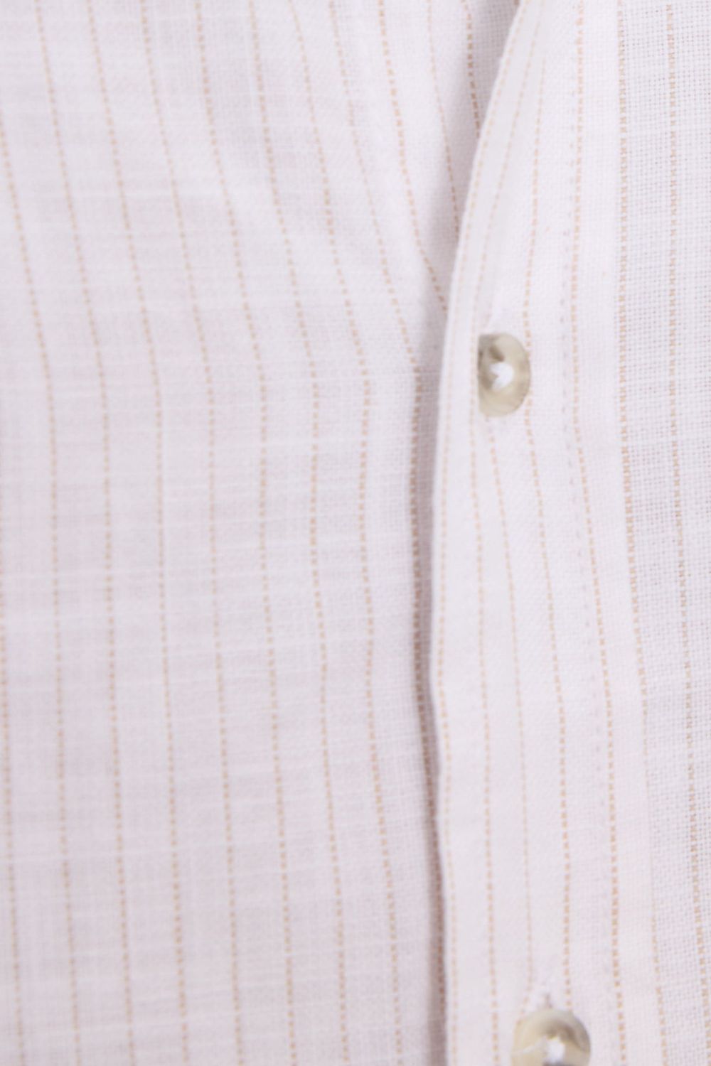 Erkek Slim Fit Dar Kesim Uzun Kollu %100 Pamuk Keten Doku Çizgili Hakim Yaka Gömlek