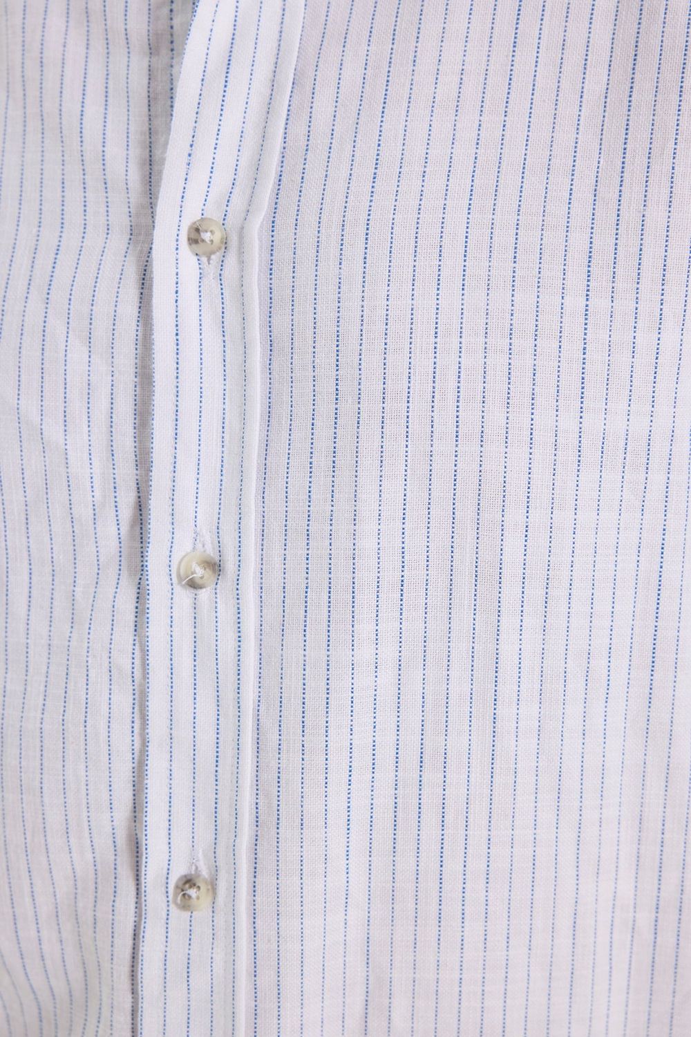 Erkek Slim Fit Dar Kesim Uzun Kollu %100 Pamuk Keten Doku Çizgili Hakim Yaka Gömlek