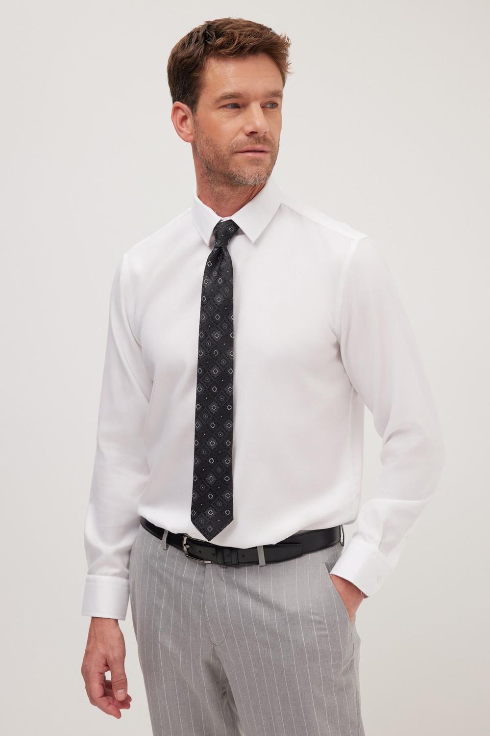 Slim Fit Non-Iron Ütü Gerektirmez Erkek Gömlek