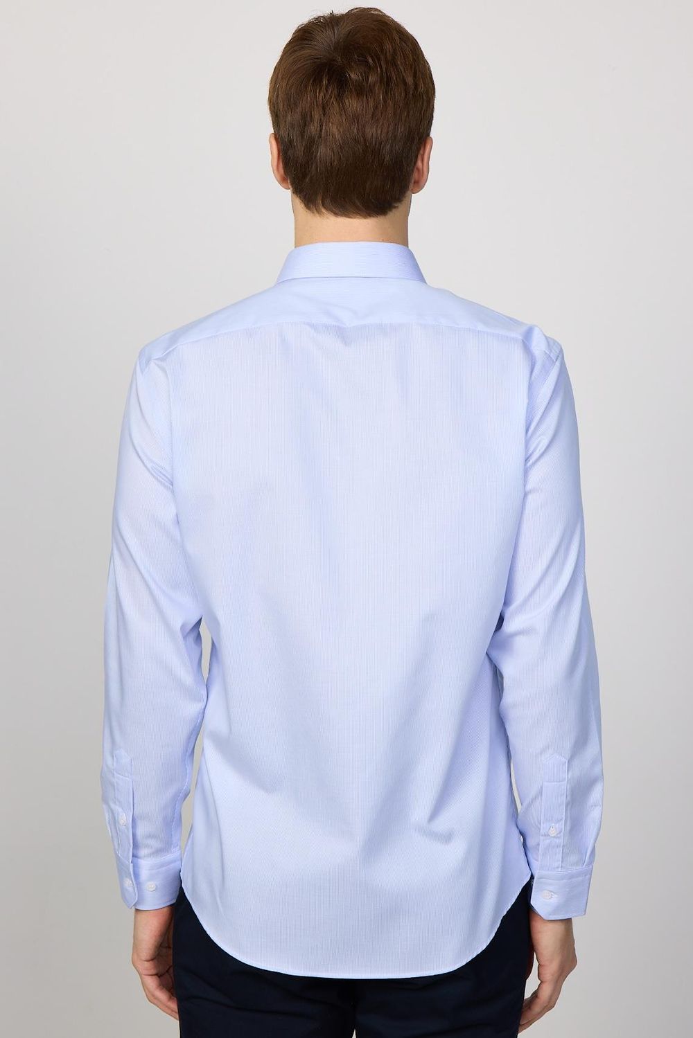 Slim Fit Non-Iron Ütü Gerektirmez Mavi Erkek Gömlek