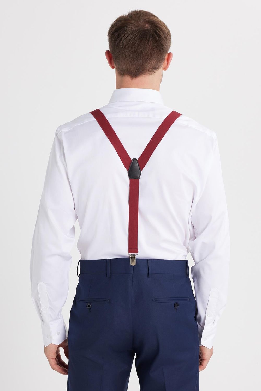 Erkek Slim Fit  Premium Likralı Pamuk Saten Beyaz Gömlek