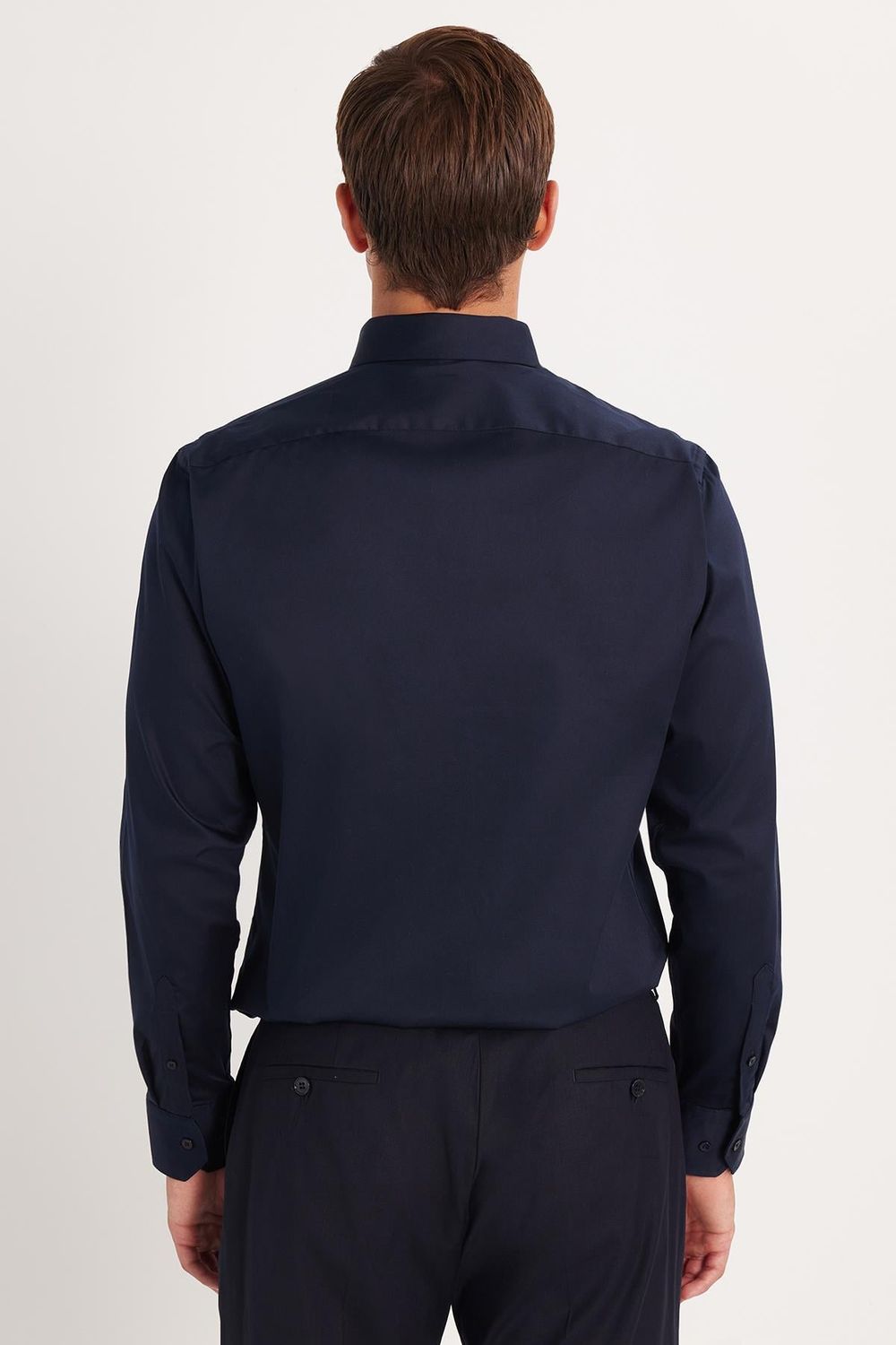 Erkek Slim Fit  Premium Likralı Pamuk Saten Gömlek