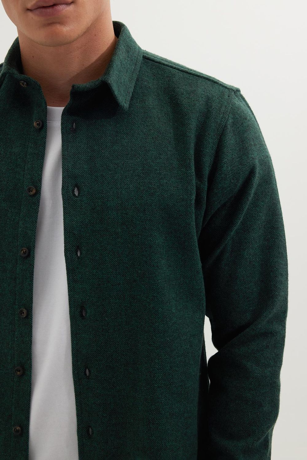 Erkek Slim Fit Dar Kesim Uzun Kollu Düz Kışlık Oduncu Gömlek
