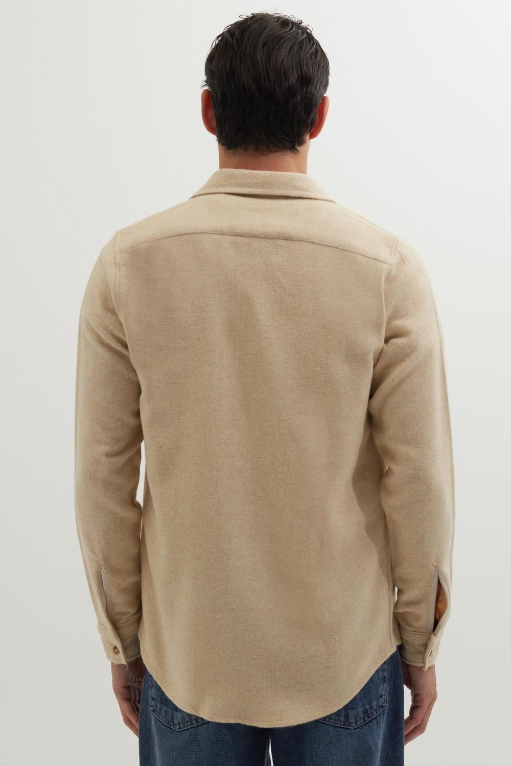 Erkek Slim Fit Dar Kesim Uzun Kollu Düz Kışlık Oduncu Gömlek