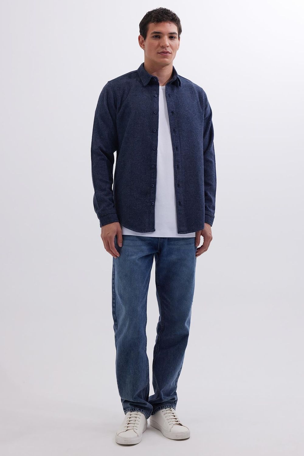 Erkek Slim Fit Dar Kesim Uzun Kollu Düz Kışlık Oduncu Gömlek