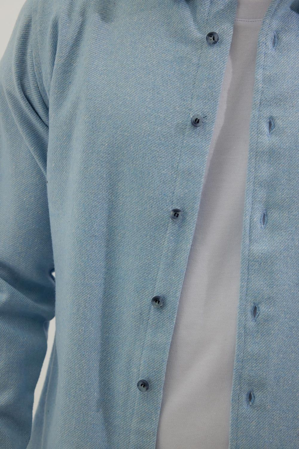 Erkek Slim Fit Dar Kesim Uzun Kollu Düz Kışlık Oduncu Gömlek