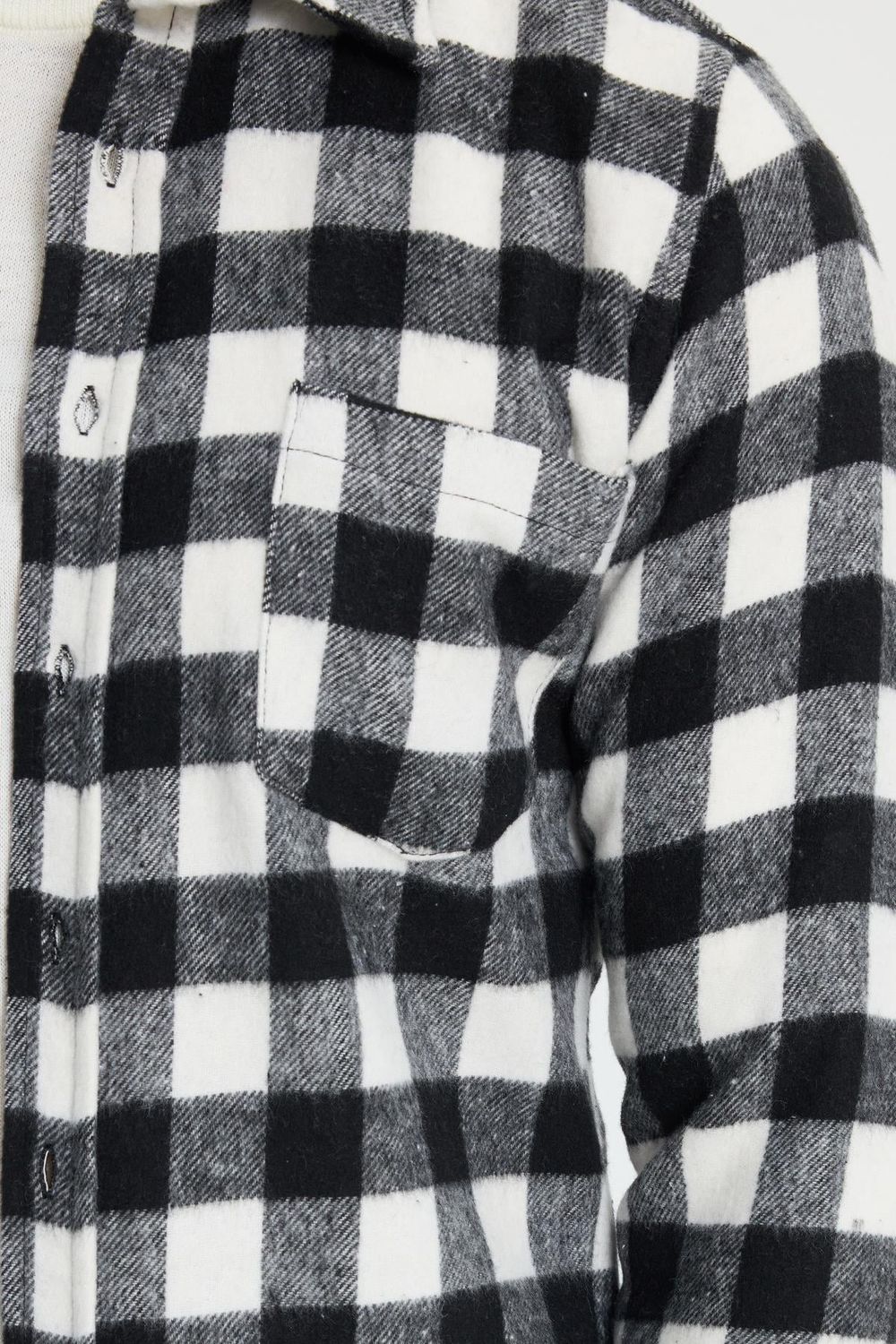 Erkek Slim Fit Dar Kesim Uzun Kollu Cepli Kareli Dama Desenli Kışlık Oduncu Gömlek