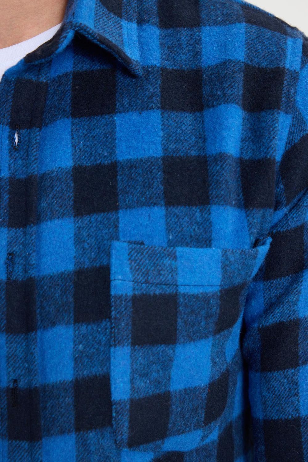 Erkek Slim Fit Dar Kesim Uzun Kollu Cepli Kareli Dama Desenli Kışlık Oduncu Gömlek