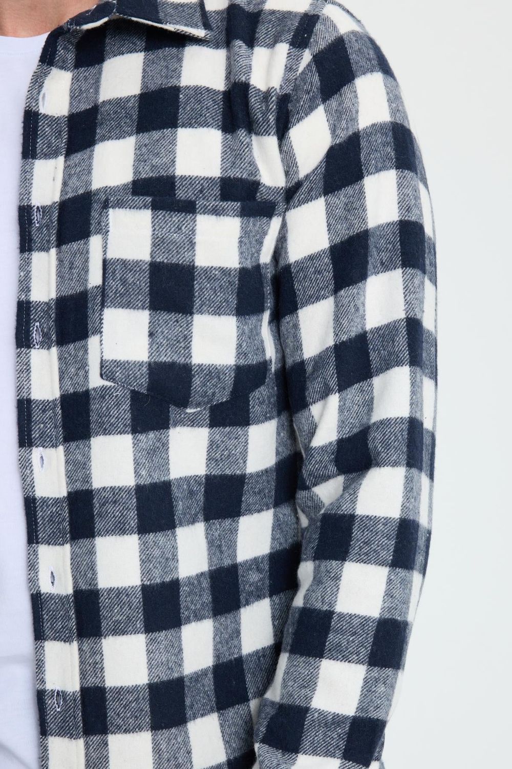 Erkek Slim Fit Dar Kesim Uzun Kollu Cepli Kareli Dama Desenli Kışlık Oduncu Gömlek