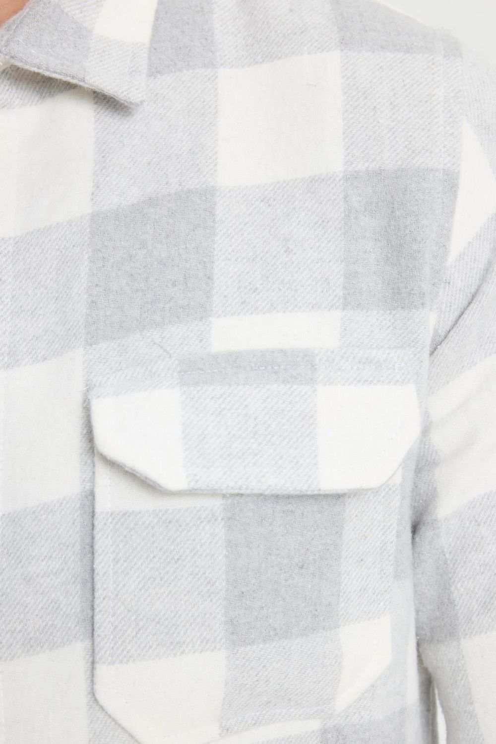 Erkek Slim Fit Dar Kesim Uzun Kollu Kapaklı Çift Cepli Kareli Kışlık Oduncu Gömlek