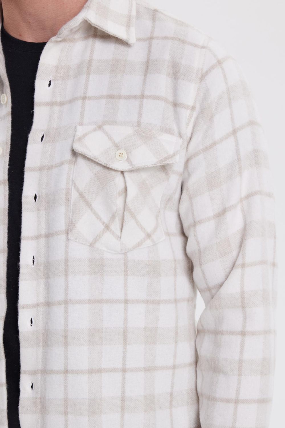 Erkek Slim Fit Dar Kesim Kareli Tek Cepli Oduncu Gömlek