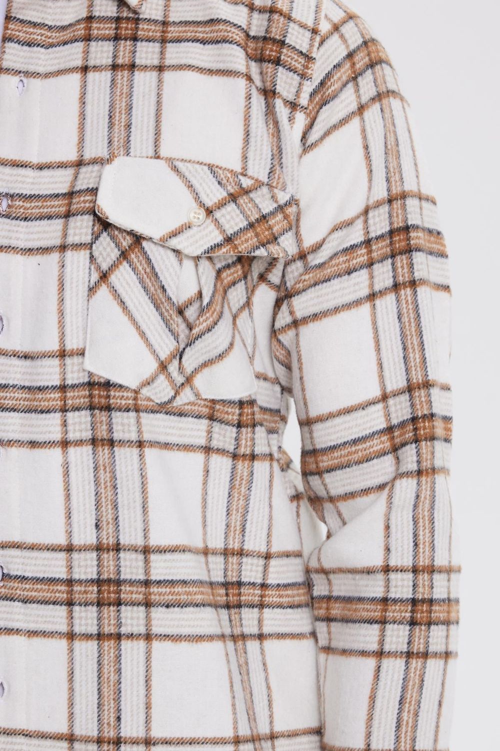 Erkek Slim Fit Dar Kesim Kareli Tek Cepli Oduncu Gömlek