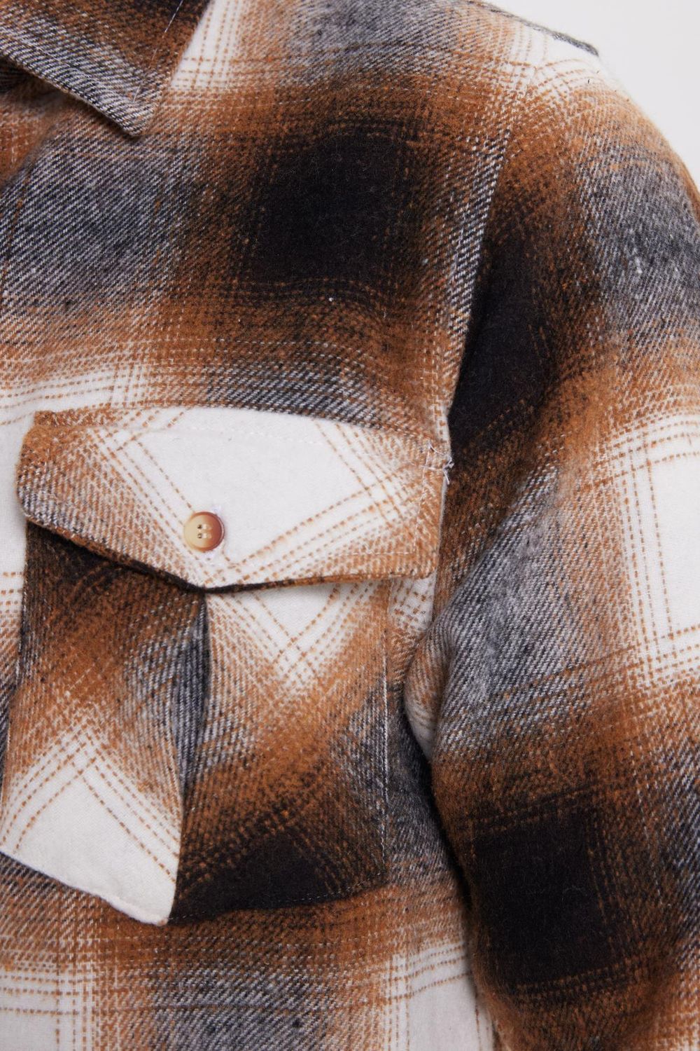 Erkek Slim Fit Dar Kesim Kareli Tek Cepli Oduncu Gömlek