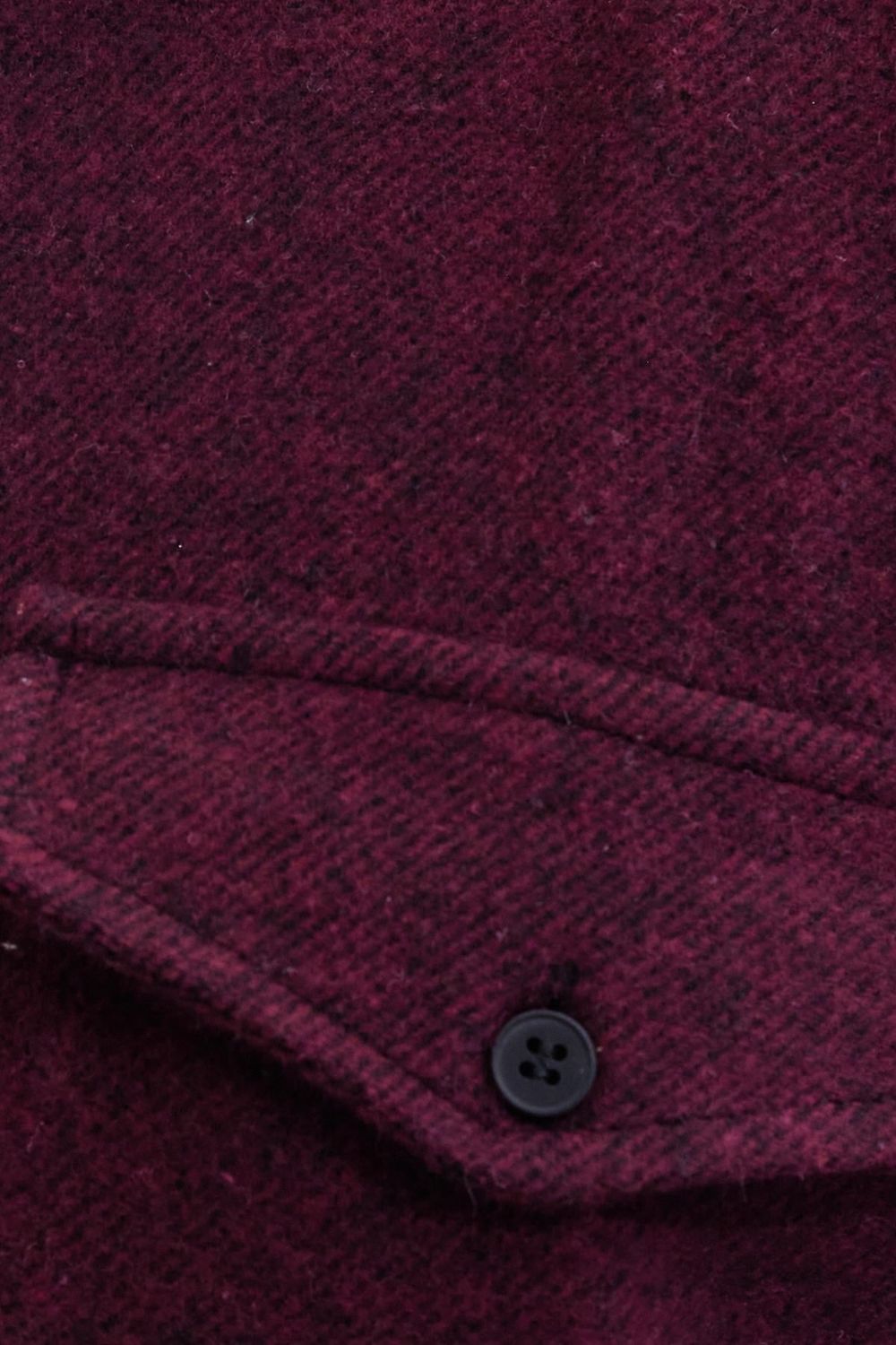 Erkek Slim Fit Tek Cep Kapaklı Düz Oduncu Spor Bordo Gömlek
