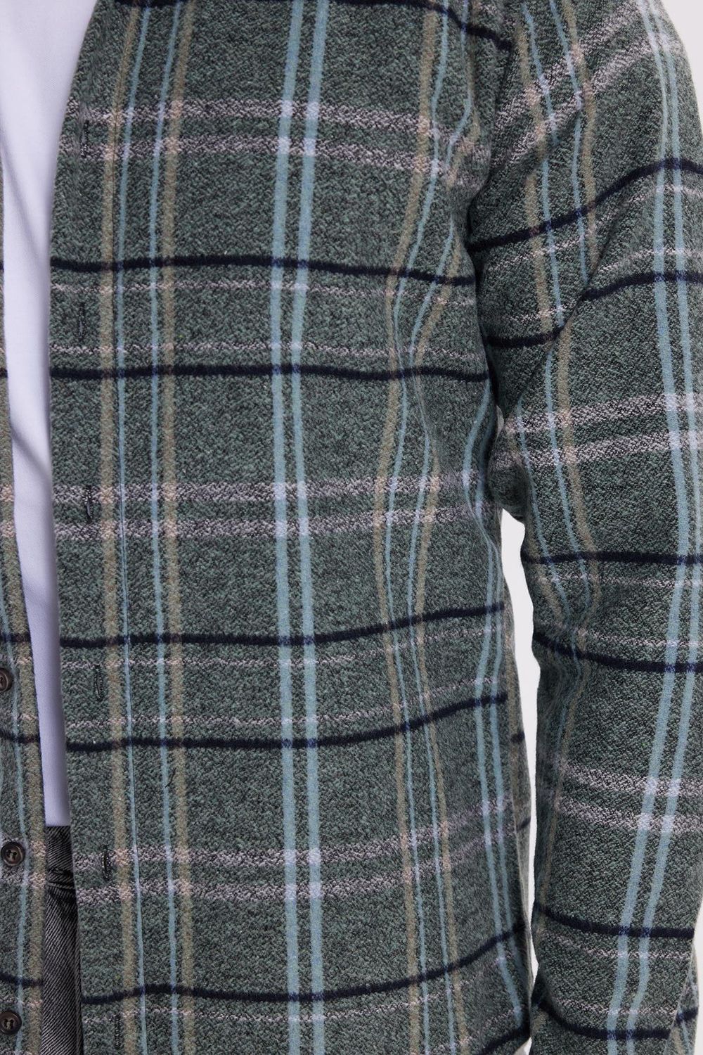 Erkek Slim Fit Dar Kesim Kareli Kışlık Oduncu Gömlek