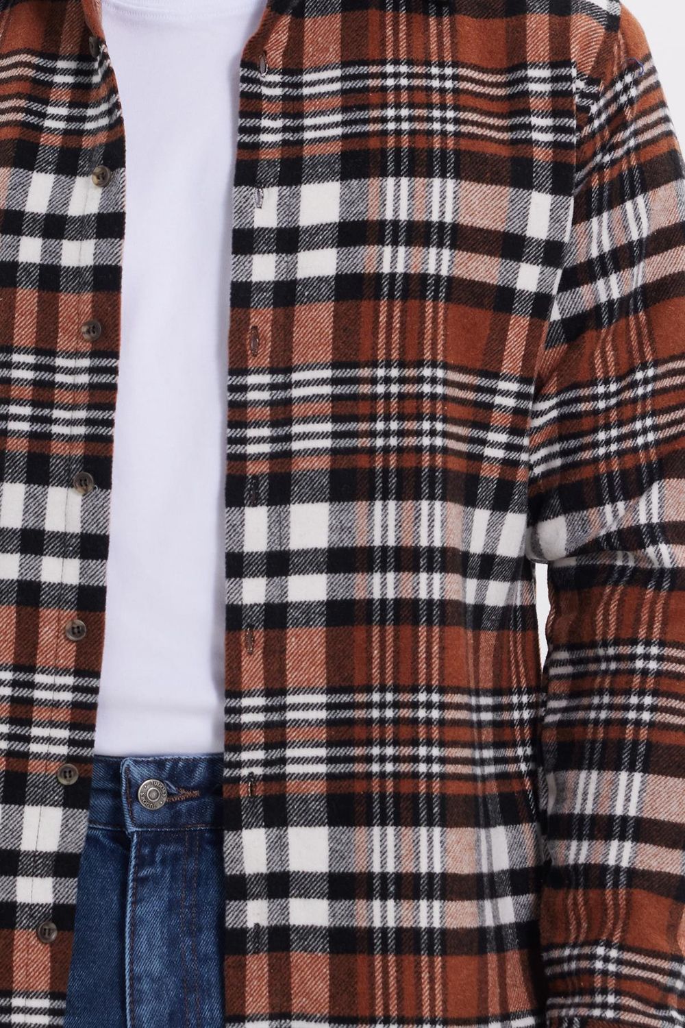 Erkek Slim Fit Dar Kesim Kareli Kışlık Oduncu Gömlek