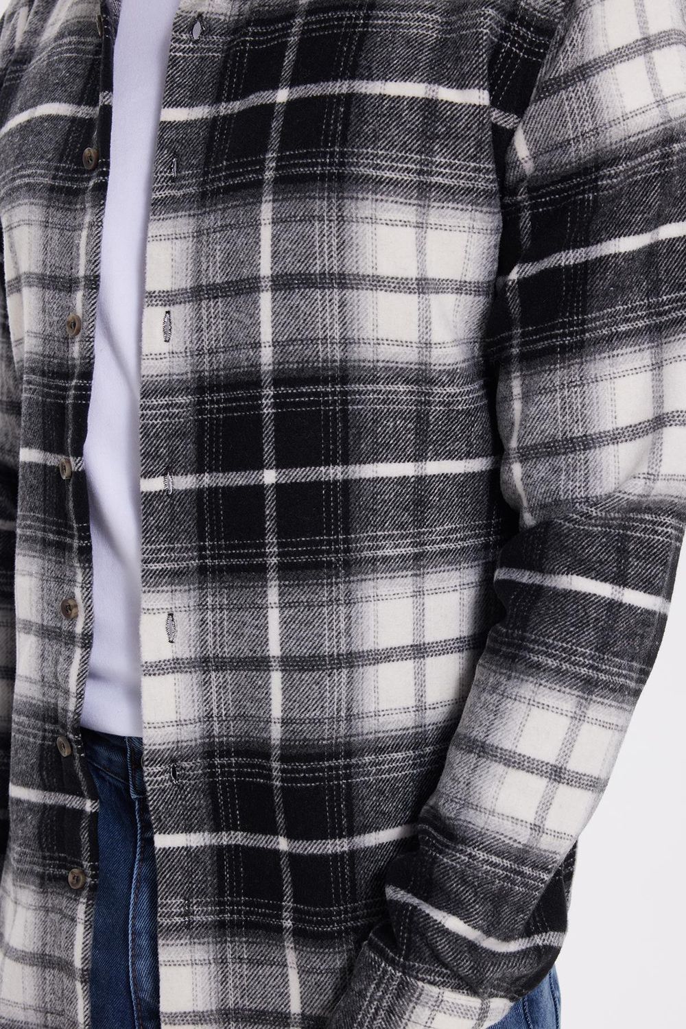 Erkek Slim Fit Dar Kesim Kareli Kışlık Oduncu Gömlek