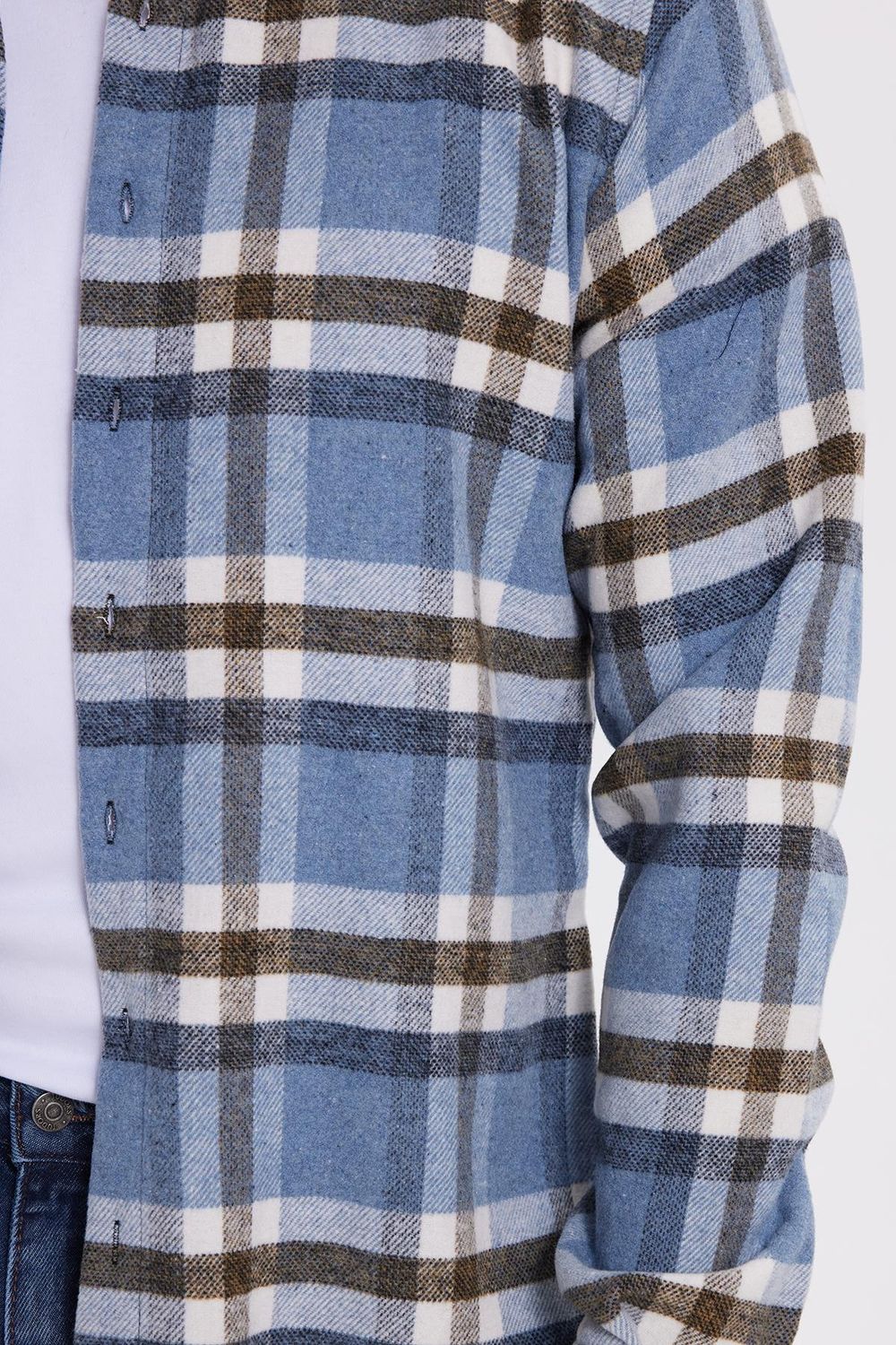 Erkek Slim Fit Dar Kesim Kareli Kışlık Oduncu Gömlek