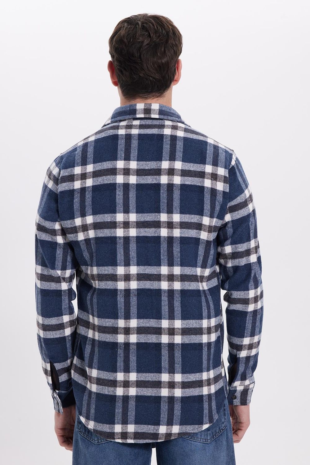 Erkek Slim Fit Dar Kesim Kareli Kışlık Oduncu Gömlek