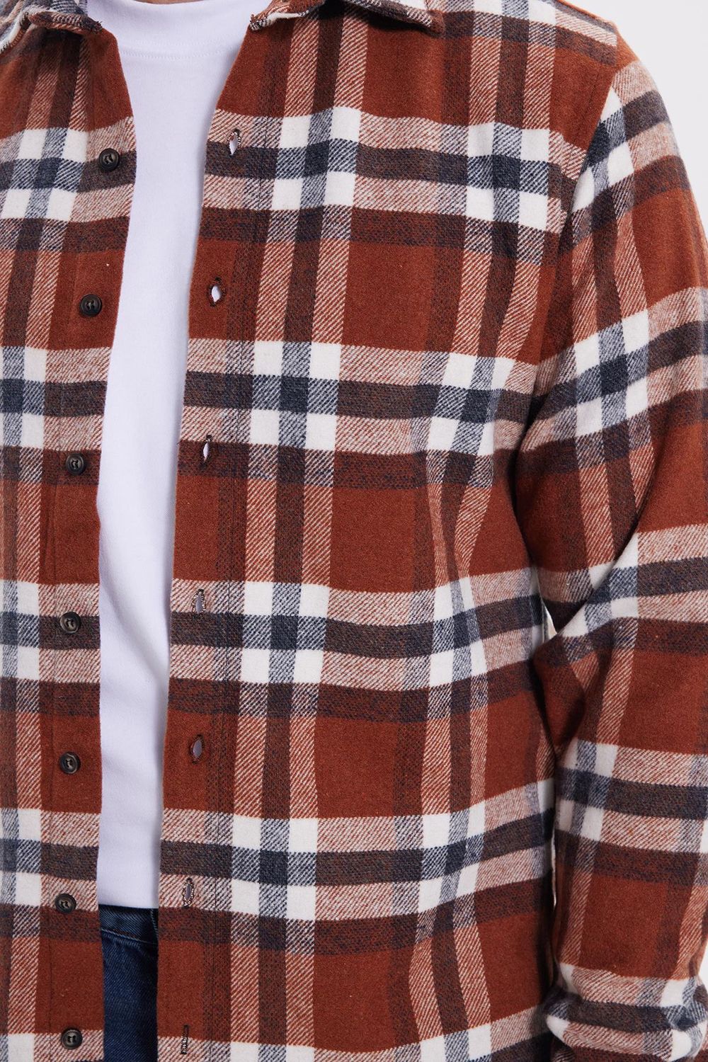 Erkek Slim Fit Dar Kesim Kareli Kışlık Oduncu Gömlek