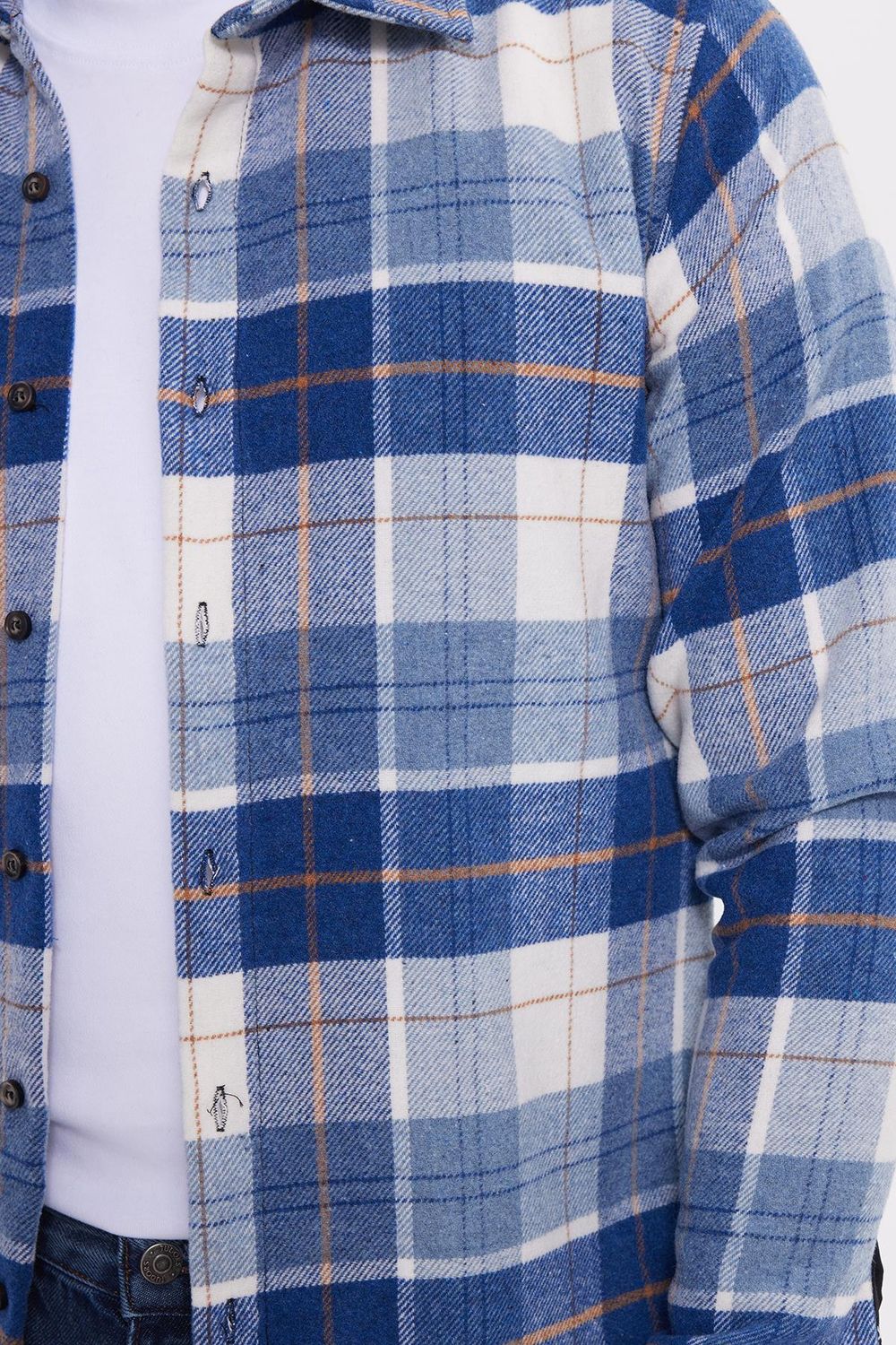 Erkek Slim Fit Dar Kesim Kareli Kışlık Oduncu Gömlek