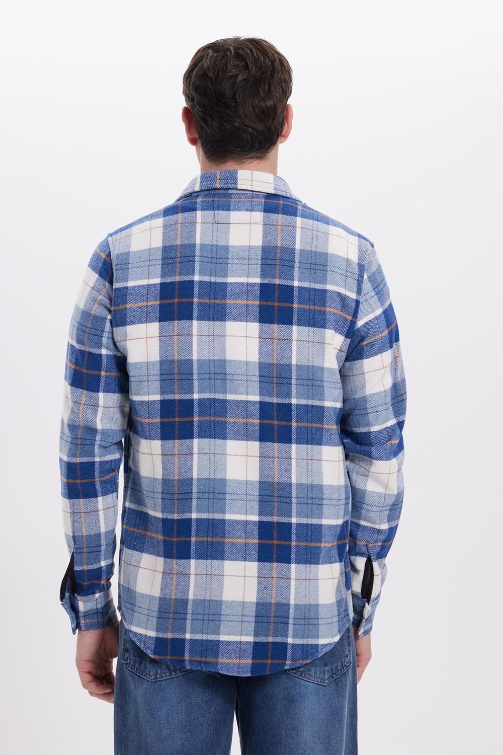 Erkek Slim Fit Dar Kesim Kareli Kışlık Oduncu Gömlek