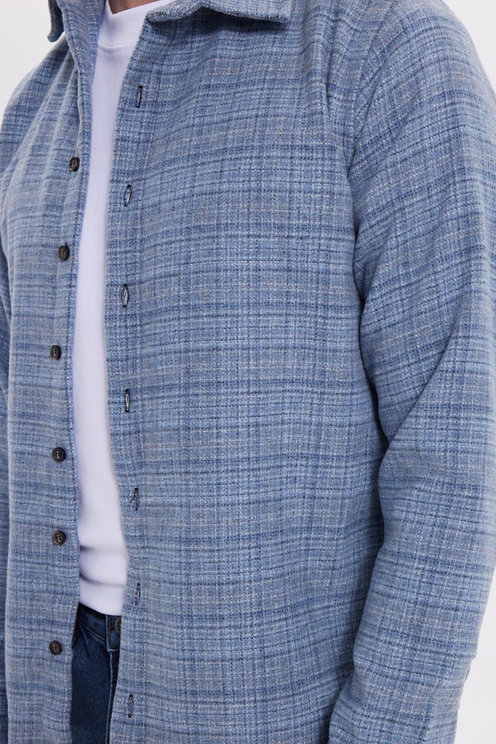 Erkek Slim Fit Dar Kesim Kareli Kışlık Oduncu Gömlek