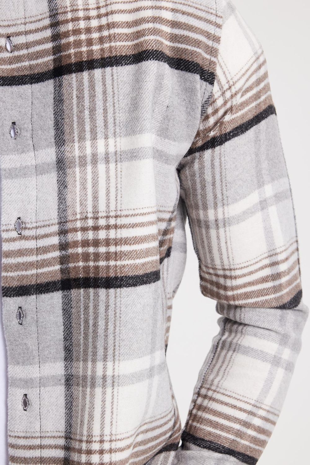 Erkek Slim Fit Dar Kesim Kareli Kışlık Oduncu Gömlek