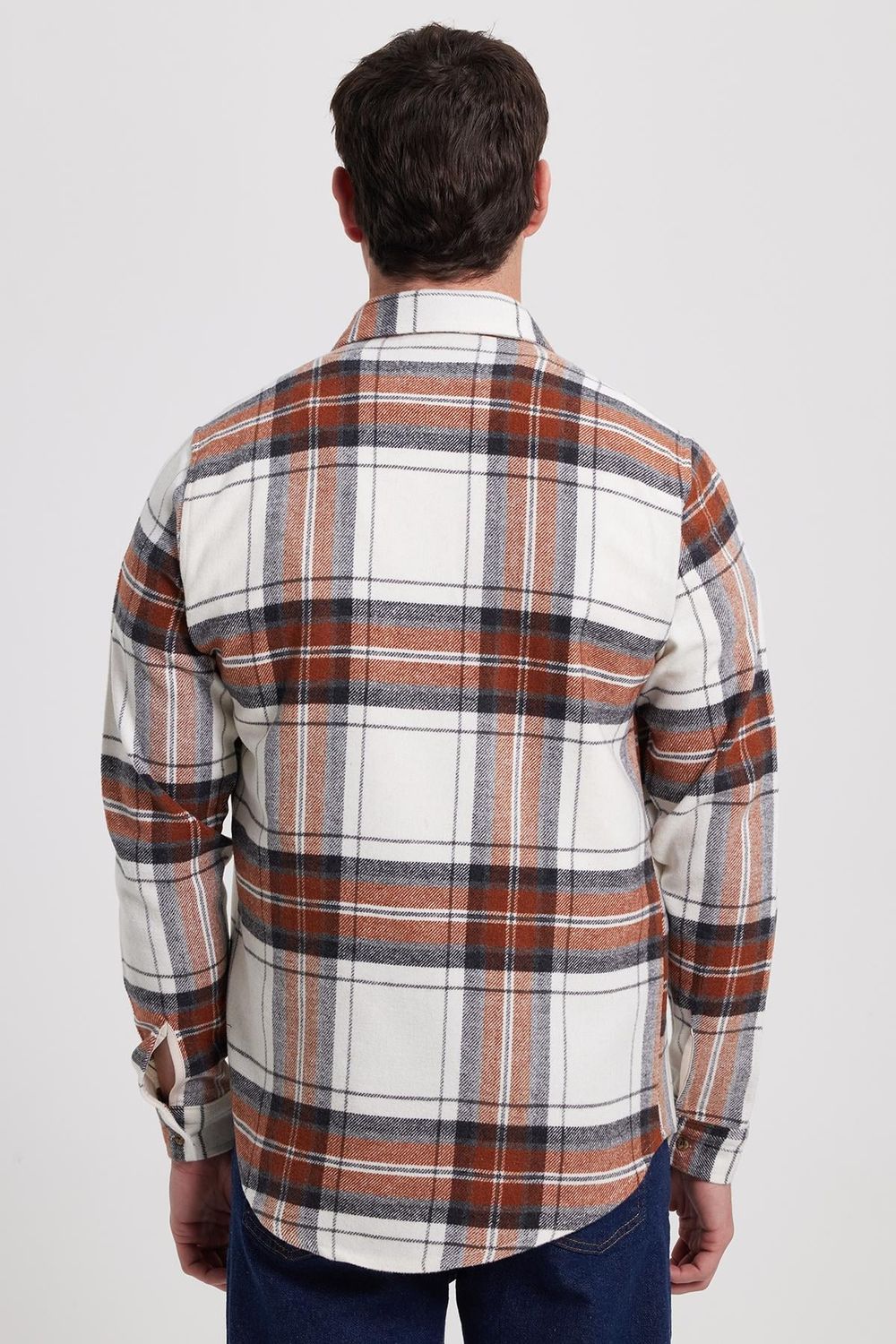 Erkek Slim Fit Dar Kesim Kareli Kışlık Oduncu Gömlek