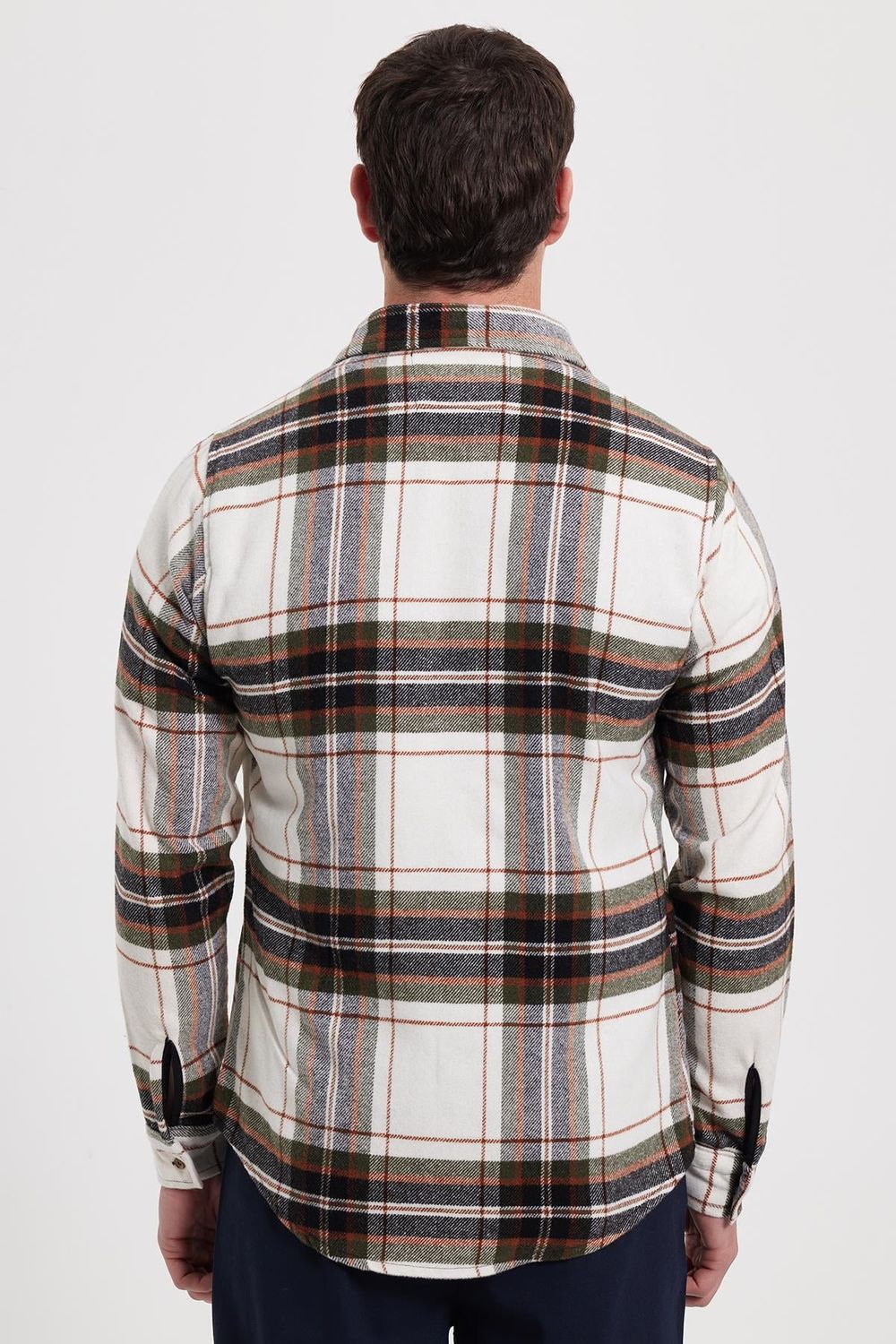 Erkek Slim Fit Dar Kesim Kareli Kışlık Oduncu Gömlek