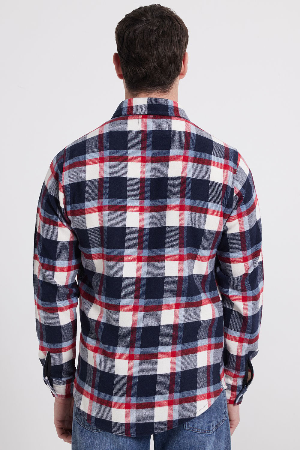 Erkek Slim Fit Dar Kesim Kareli Kışlık Oduncu Gömlek