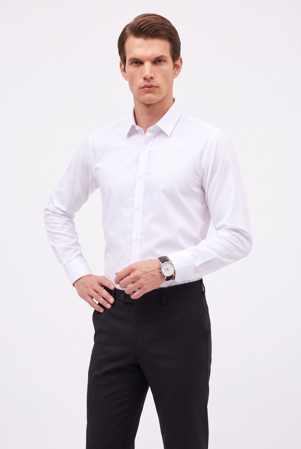 Slim Fit Non-Iron Ütü Gerektirmez Erkek Gömlek