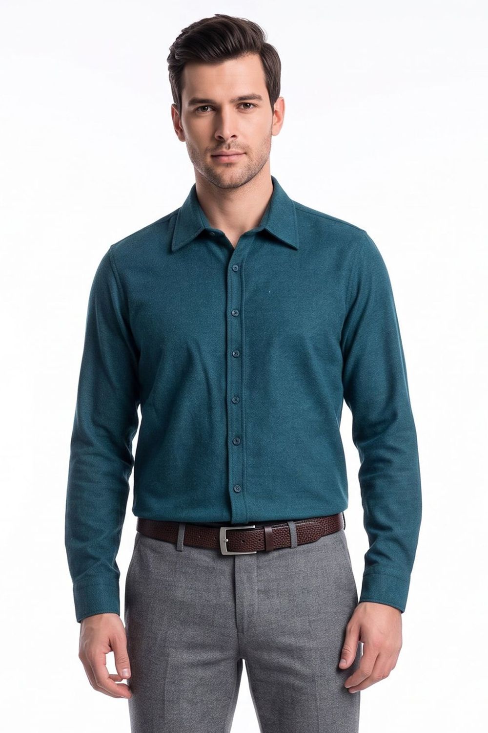 SLIM FIT LONG SLV PLAIN WINTER DASKA  GÖMLEK